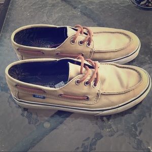 Tan Canvas Surf Loafer Style Vans